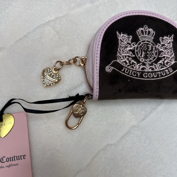 Juicy Couture Handbags - Juicy Couture Chocolate Classic Scottie Dog Half Moon Zip-Around